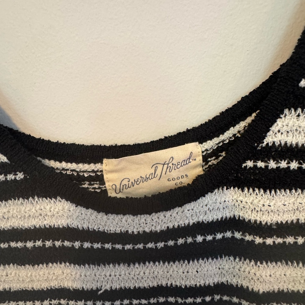 Universal Thread Black and White Striped Top